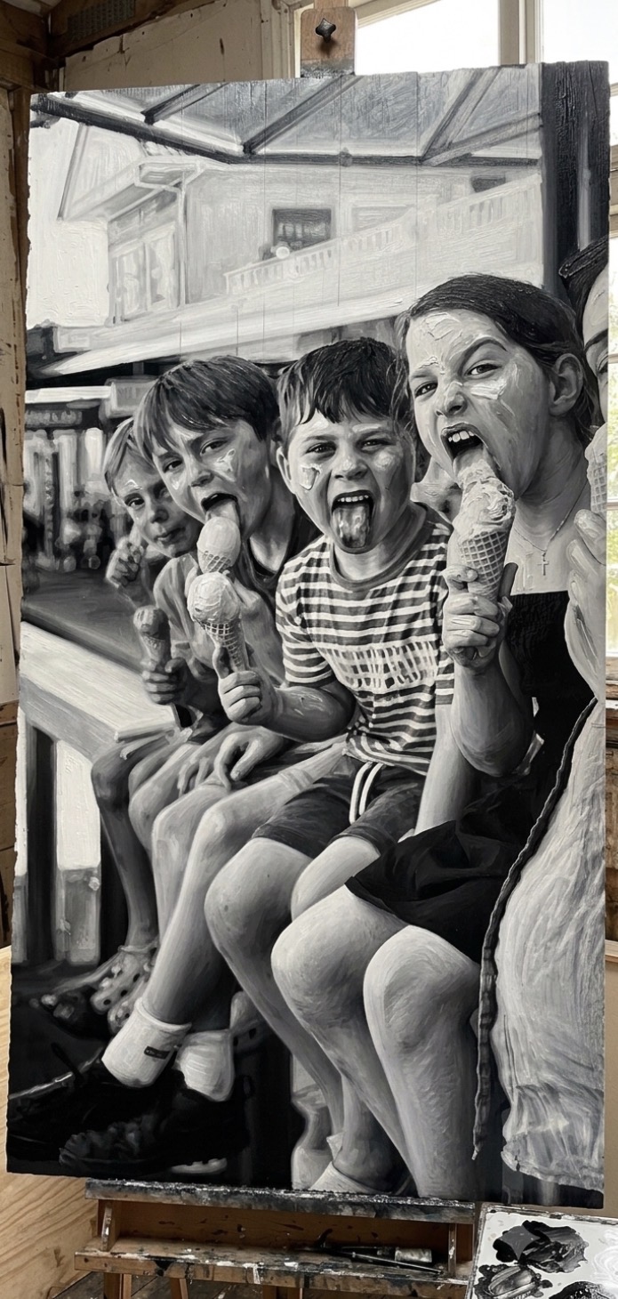 Matthew Vale family portrait painting